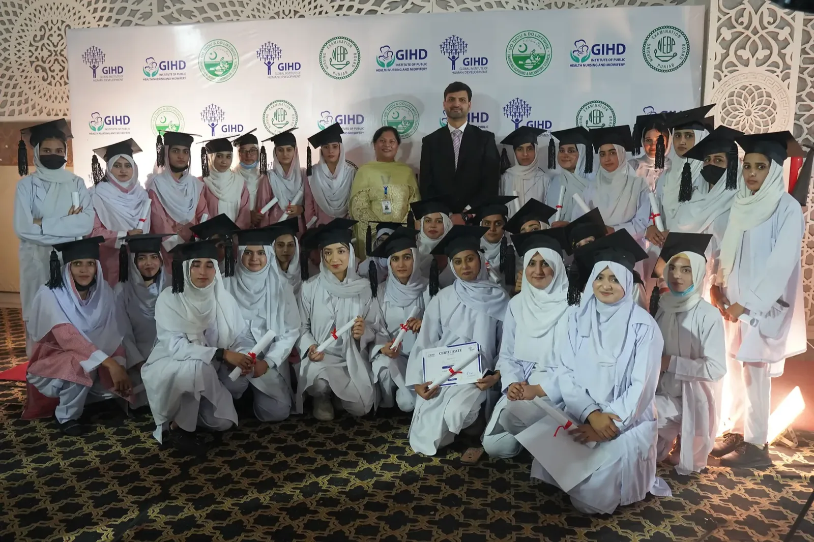 The graduating LHV and CMW class of 2024–26 at Annual Day 2026