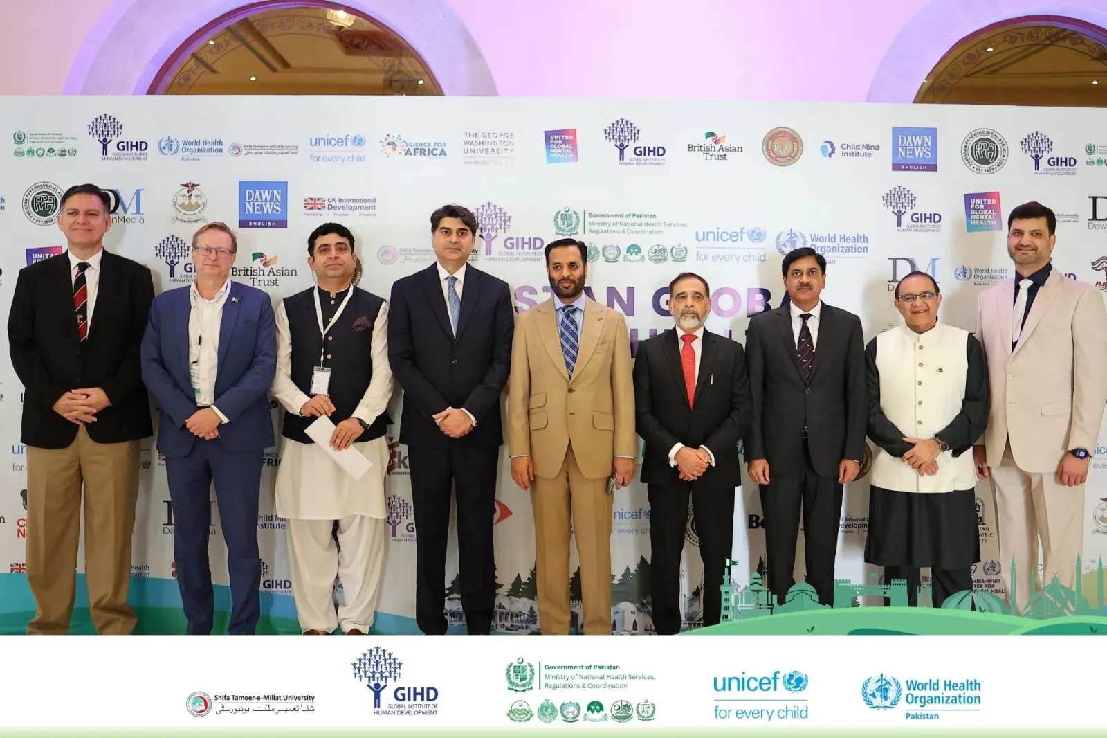 Government and partner leaders at the Pakistan Global Mental Health Summit 2026 in Islamabad