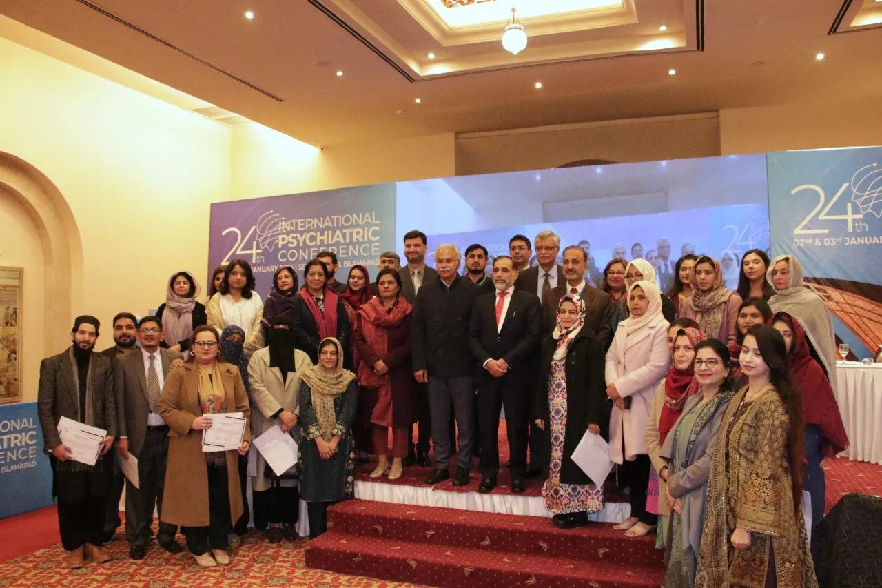 Graduating general physicians and GIHD faculty at the 24th International Psychiatric Conference, Serena Hotel Islamabad
