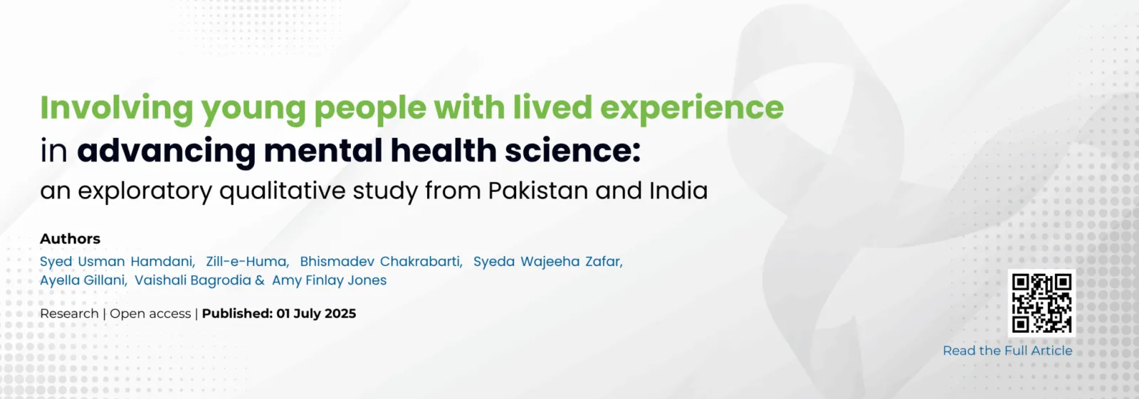 Youth mental health — GIHD research banner